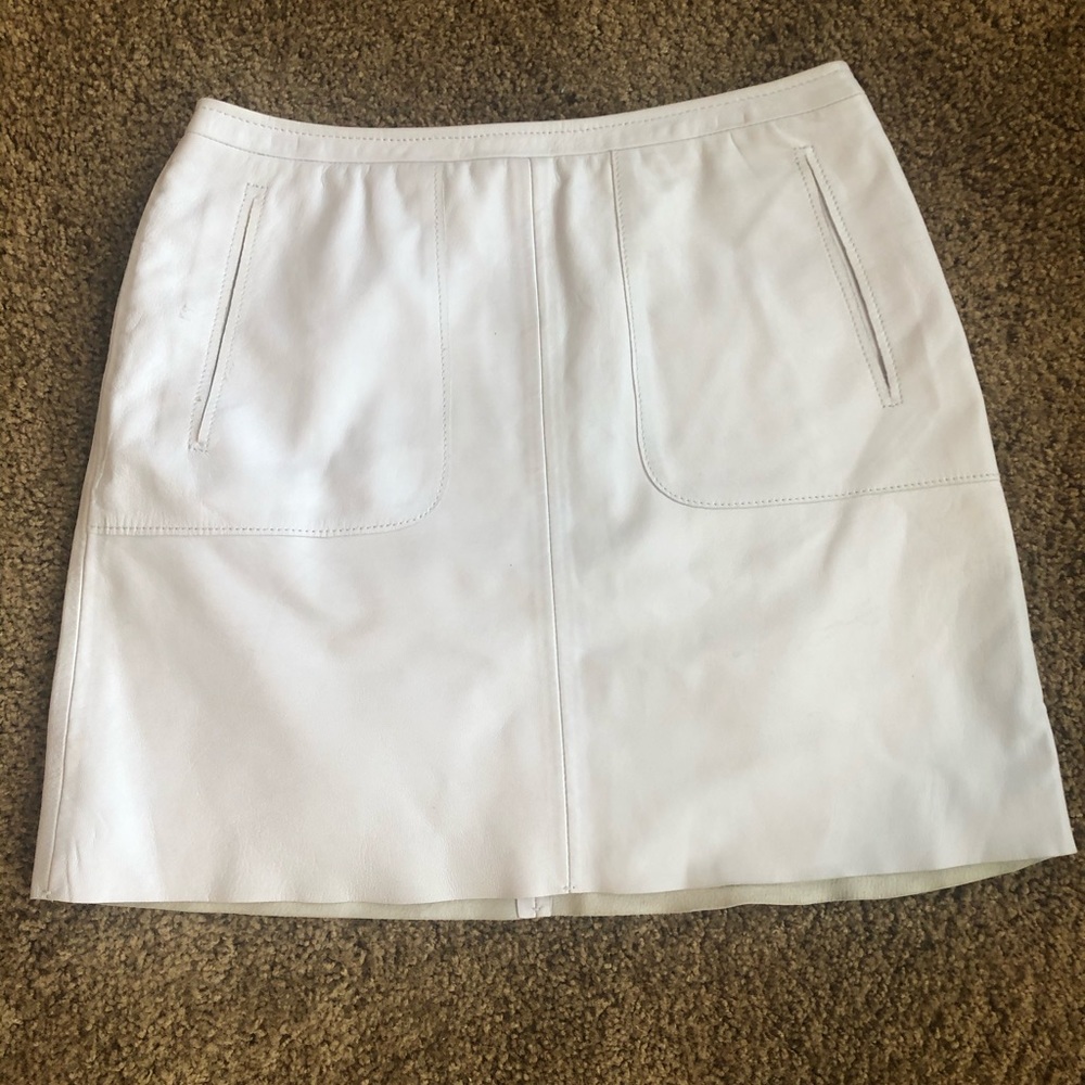 French Connection Lavender Leather Mini Skirt